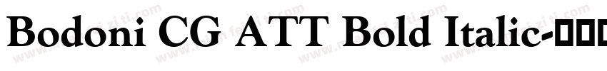 Bodoni CG ATT Bold Italic字体转换